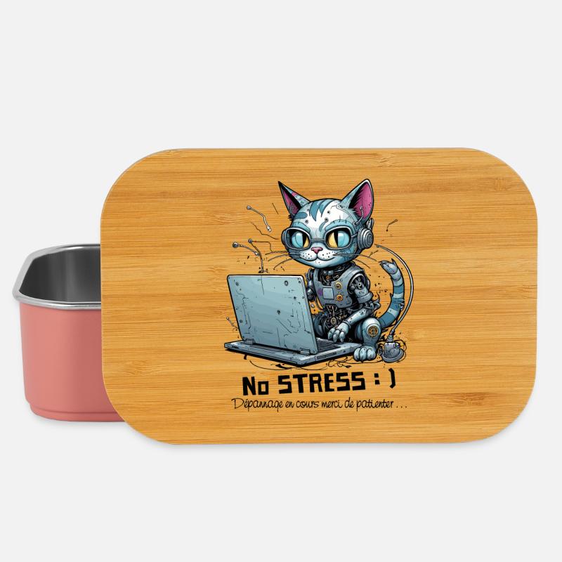 Geeky computer chat, computer humor - Lunch Box - light pink