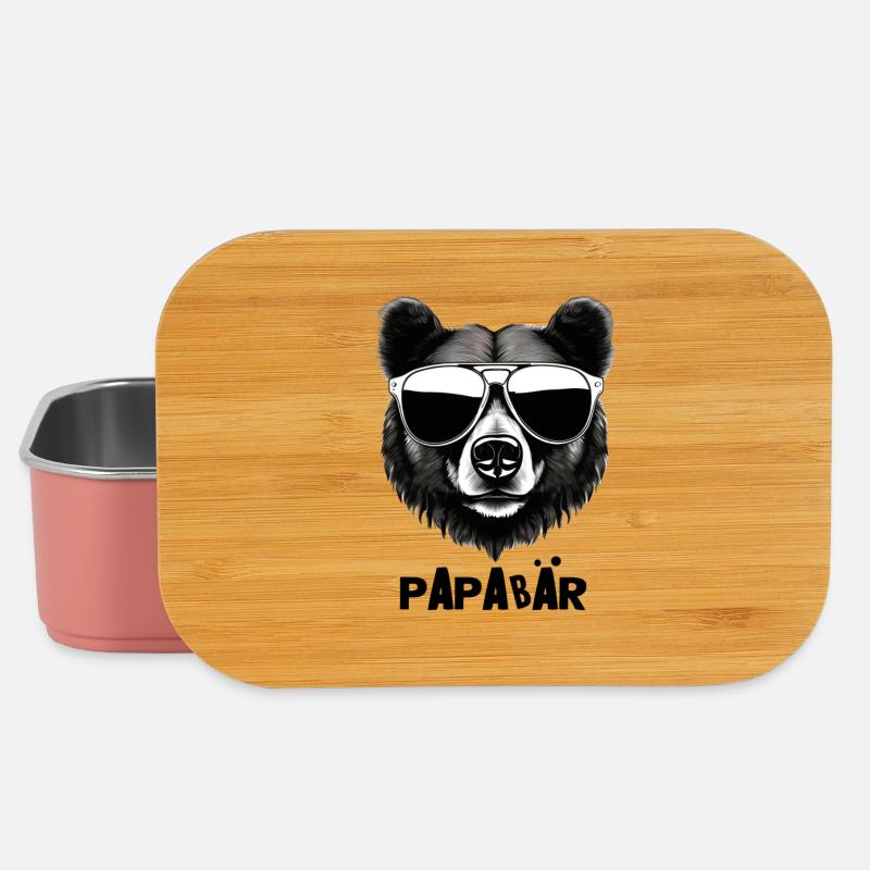 Papa – Der coolste Bär im Revier - Lunch Box - Hellrosa