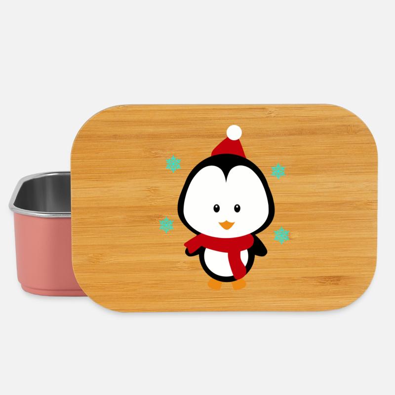 Weihnachten mit dem kleinen Pinguin - Lunch Box - Hellrosa