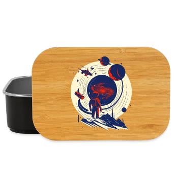 Astronaut at the cosmic portal - Lunch Box - black - Front