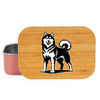 Alaskan Malamute in a proud pose - Lunch Box - light pink - Front