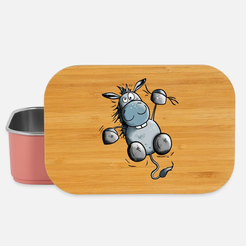 Esel hängt ab - Lunch Box - Hellrosa