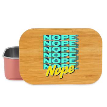 NOPE – Déclaration audacieuse et impertinente - Boîte à goûter - rose clair - Devant