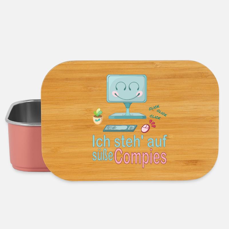 Ich steh' auf süße Computer - Lunch Box - Hellrosa
