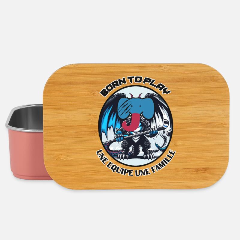 Born to Play Eishockey Monster - Lunch Box - Hellrosa