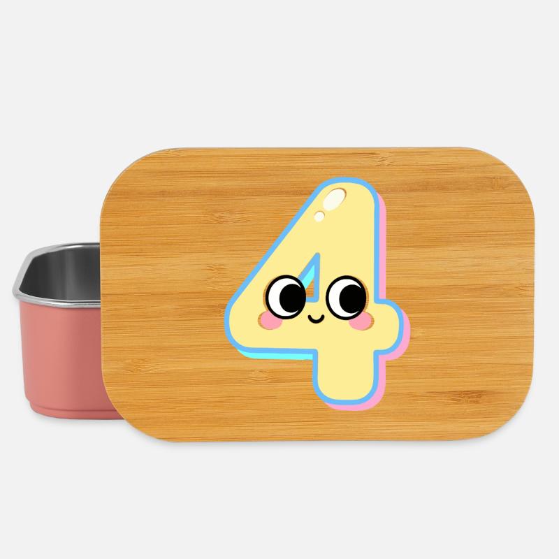 Vier Kawaii lächeln - Lunch Box - Hellrosa