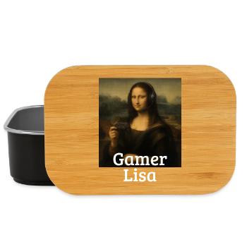 Jeu vidéo Lisa Leonardo Da Vinci Gamer Mona Lisa - Boîte à goûter - noir - Devant
