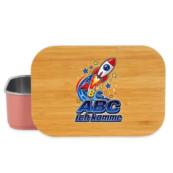 ABC Ich Komme Rakete Einschulung - Lunch Box - Hellrosa - Vorne