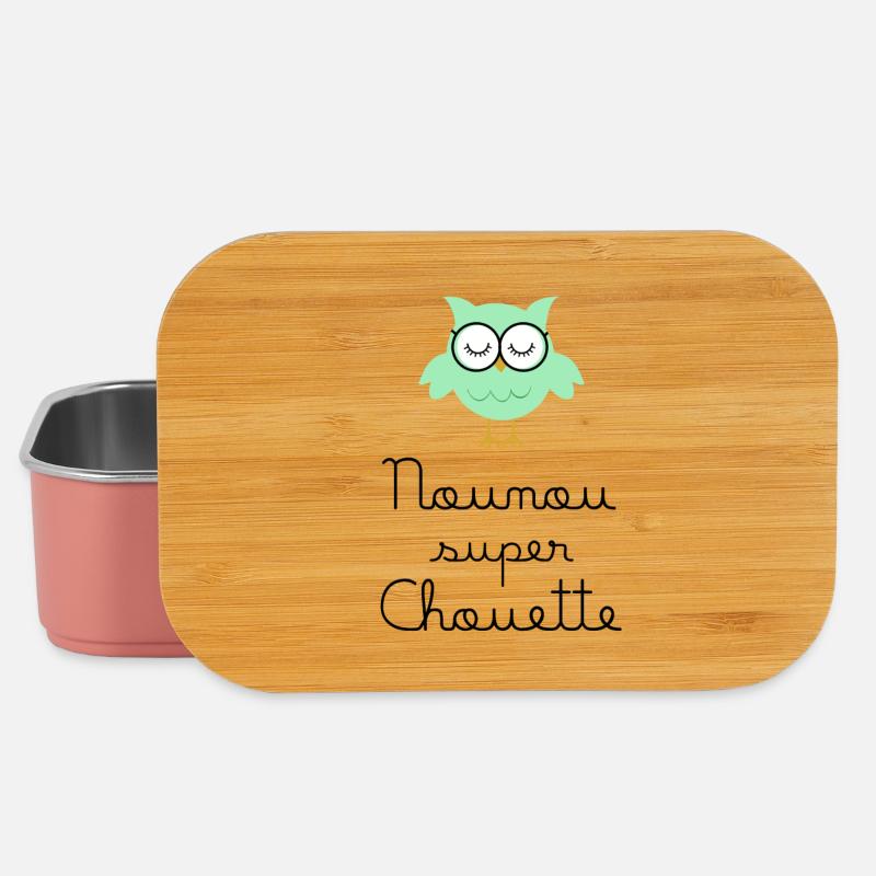 Kindermädchen große Eule - Lunch Box - Hellrosa