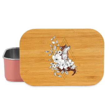 Floral Fox Ornamental Geometry - Lunch Box - light pink - Front