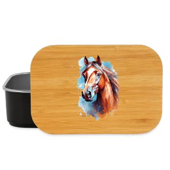 Conception du cheval Aqaurell - Boîte à goûter - noir - Devant