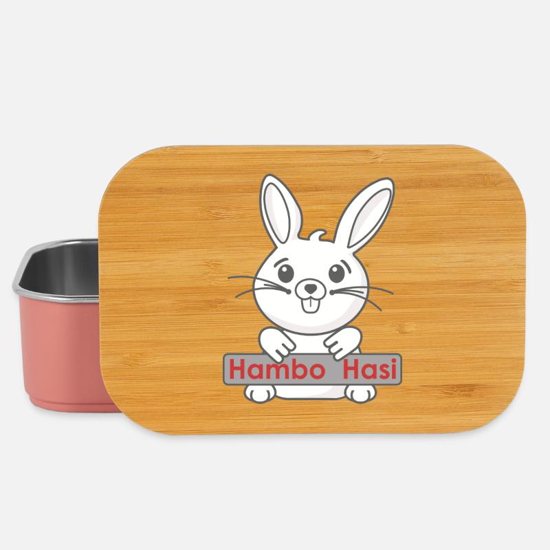 Smiling bunny with logo - Lunch Box - light pink