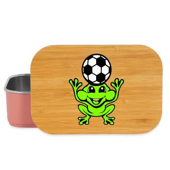 Frosch Fußball Kopfball Köpfer Ball Spielen Kröte - Lunch Box - Hellrosa - Vorne