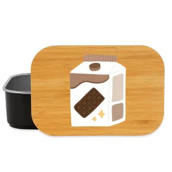 Carton de lait au chocolat - Boîte à goûter - noir - Devant