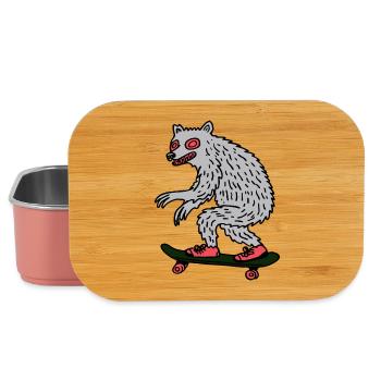 Moonlit Werewolf Skateboarder - Lunch Box - light pink - Front
