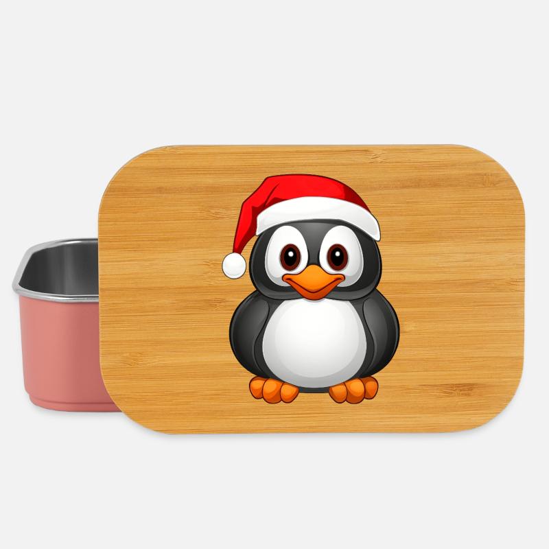 Pinguin Weihnachten - Lunch Box - Hellrosa