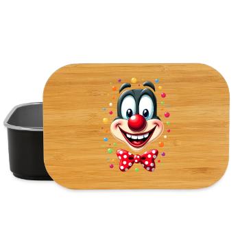 Karneval Clown Kostüm Fasching Fastnacht - Lunch Box - Schwarz - Vorne