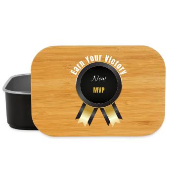 Gagnez votre victoire – Prix du Champion | Motivation Ba - Boîte à goûter - noir - Devant