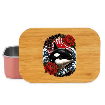 Orca im japanischen Irezumi Tattoo Stil - Lunch Box - Hellrosa - Vorne