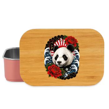 Panda im japanischen Irezumi Tattoo Stil - Lunch Box - Hellrosa - Vorne
