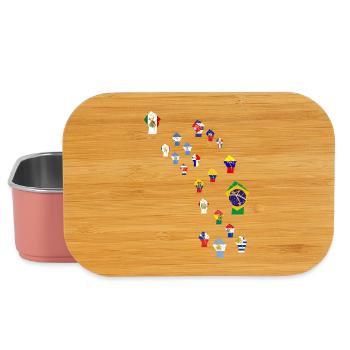 Flaggenmosaik des lateinamerikanischen Widerstands - Lunch Box - Hellrosa - Vorne
