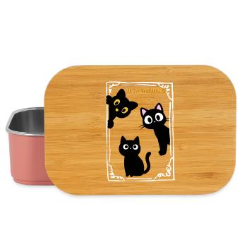 Es ist eine Katzen-Sache: Versteckte Katzenaugen - Lunch Box - Hellrosa - Vorne