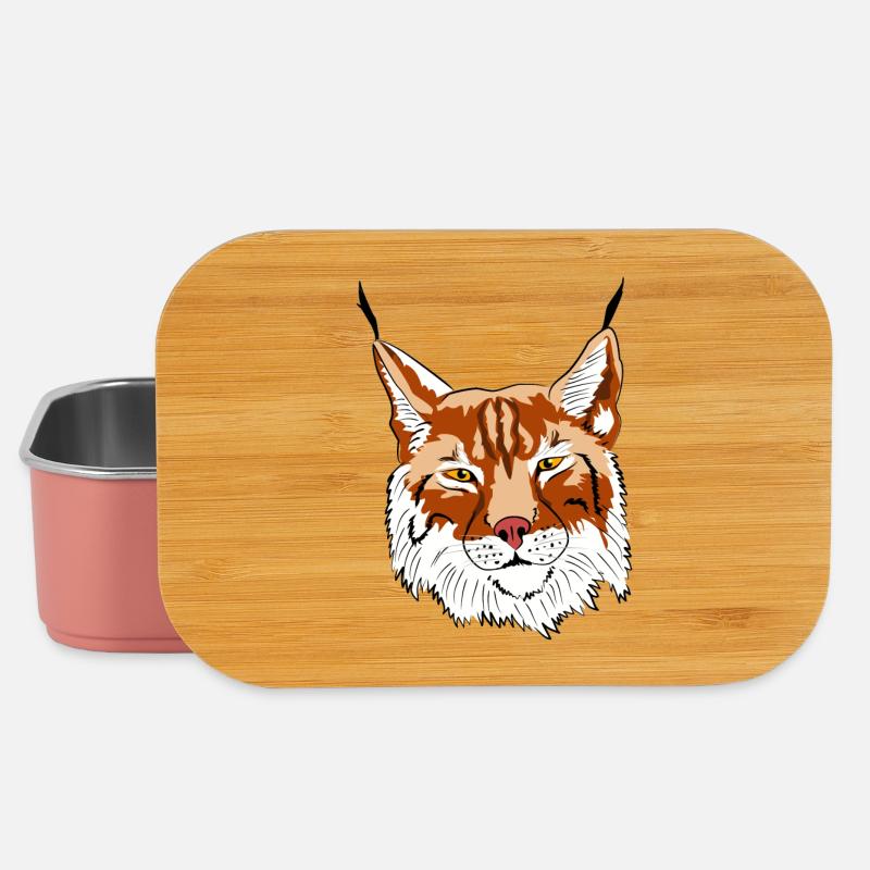 lynx - Boîte à goûter - rose clair