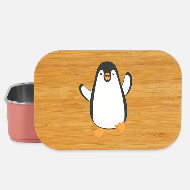 Pinguin Pinguine - Lunch Box - Hellrosa