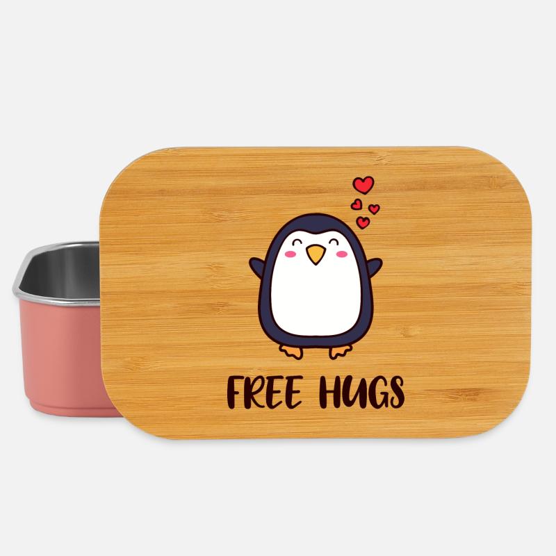 Süß Pinguin Herz Statement Antarktis Vogel Tier - Lunch Box - Hellrosa