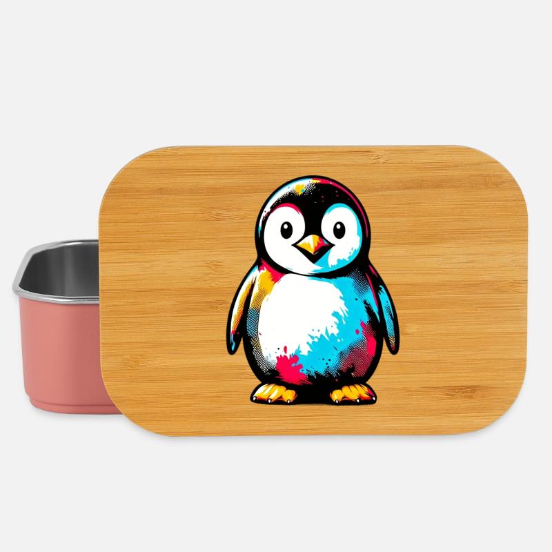 Pinguin - Lunch Box - Hellrosa