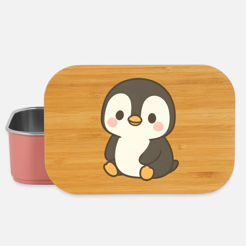 Charming Penguin with Blush - Lunch Box - light pink