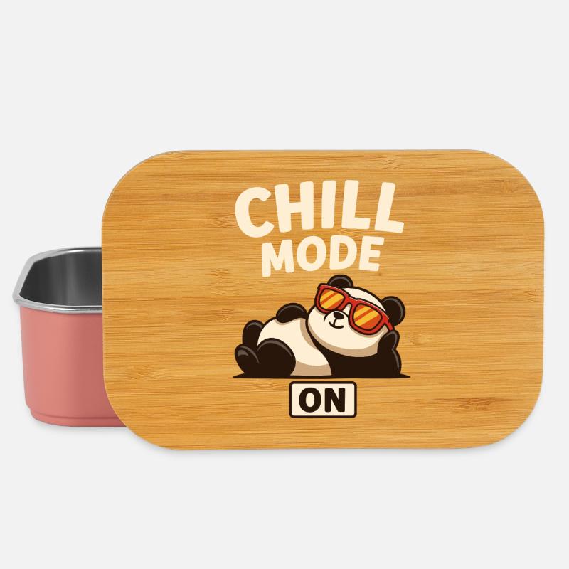 Chill Panda mit Sonnenbrille - Lunch Box - Hellrosa