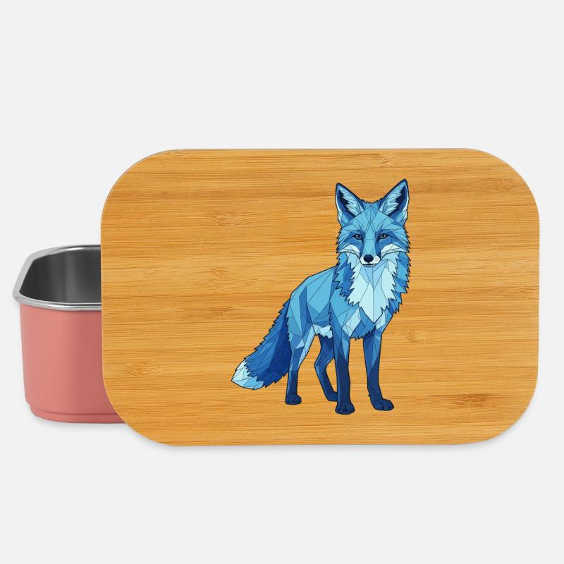 Blauer Polygonfuchs - Lunch Box - Hellrosa