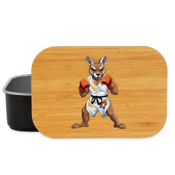 Känguru Karate Kämpfer - Lunch Box - Schwarz - Vorne