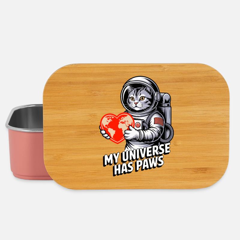 My Universe Has Paws Cat - Lunch Box - light pink