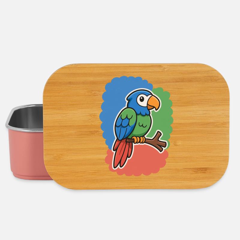 oiseau mignon, petit perroquet - Boîte à goûter - rose clair