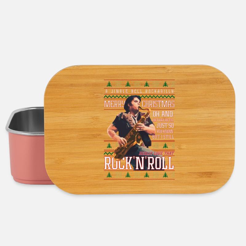 Rockabilly-Weihnachts-Rock'n'Roll-Hässlicher Weihnachtspullover - Lunch Box - Hellrosa