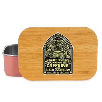 Koffein Und Stack Overflow Entwickler Design - Lunch Box - Hellrosa - Vorne