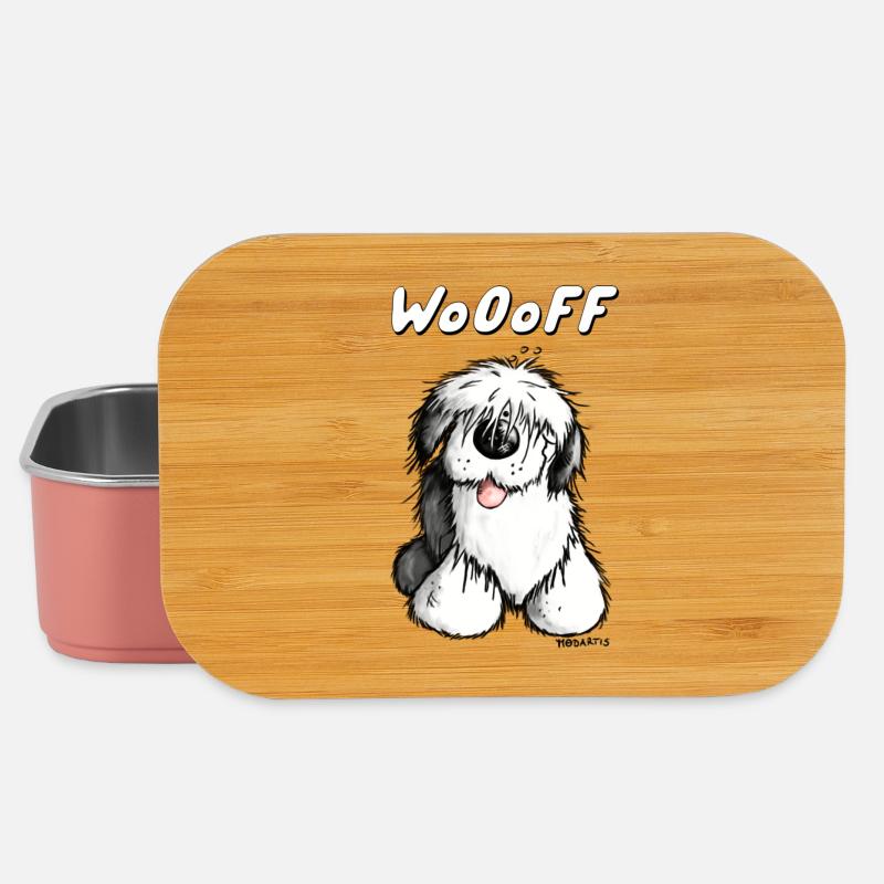 Woooff chien de berger anglais - Boîte à goûter - rose clair