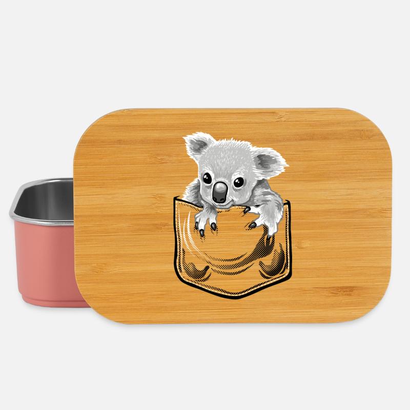 Koala pochette - Boîte à goûter - rose clair
