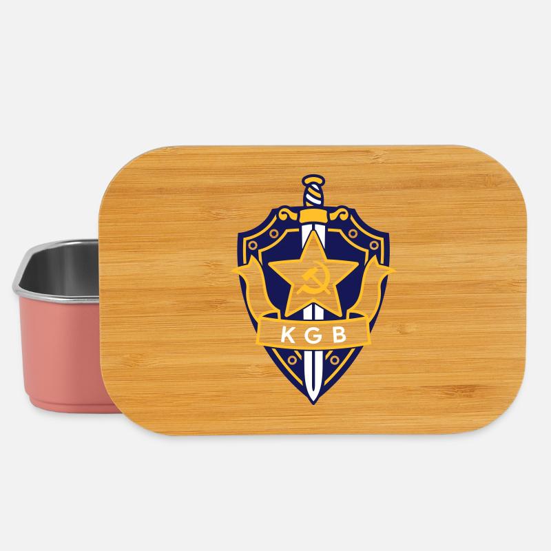 Elegant design communist KGB shield RED - Lunch Box - light pink