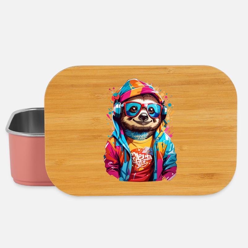 Coole Faultier - Lunch Box - Hellrosa