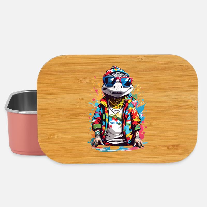 Coole Krokodil - Lunch Box - Hellrosa