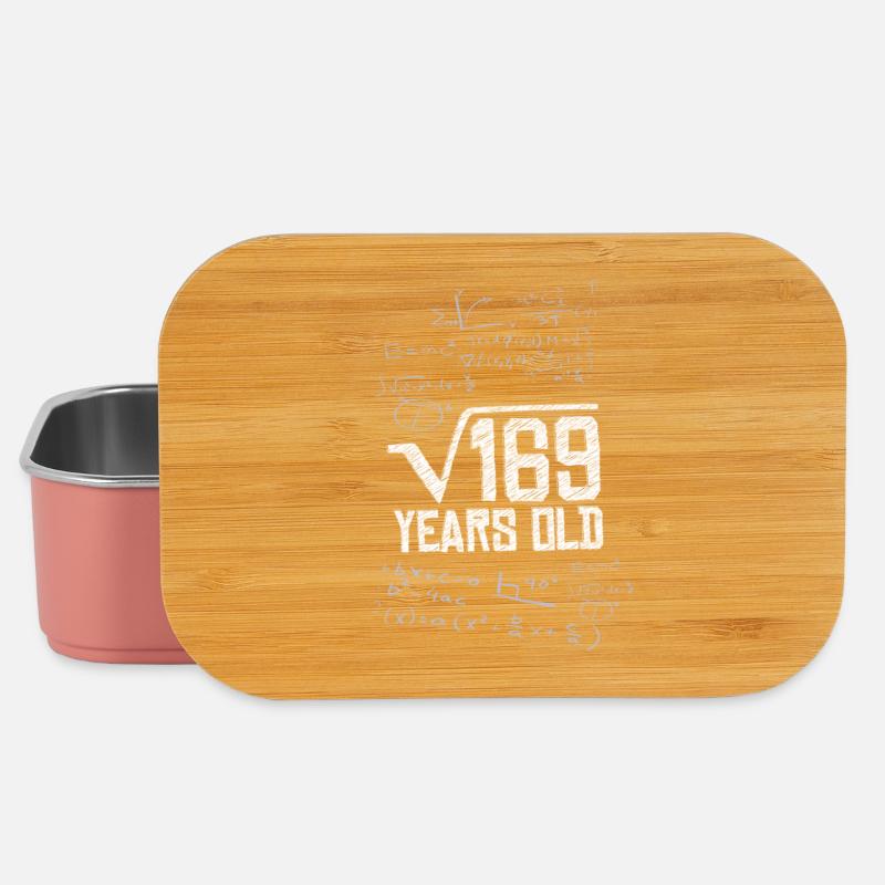 Square Root 169 13 Birthday Math Genius - Lunch Box - light pink