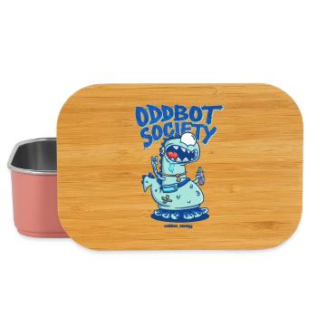 ODDBOT-GESELLSCHAFT Dino-Roboter Blau - Lunch Box - Hellrosa - Vorne