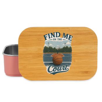 Find Me on the Court Retro Basketball - Lunch Box - Hellrosa - Vorne