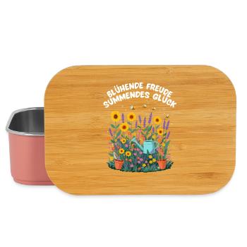Blühende Freude, summendes Glück – Gärtner Design - Lunch Box - Hellrosa - Vorne