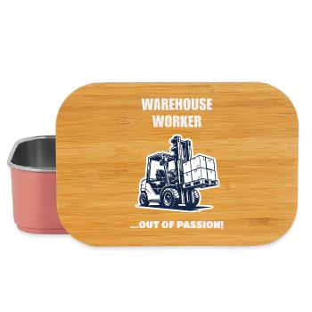 Warehouse Worker Out Of Passion Stapler Geschenk - Lunch Box - Hellrosa - Vorne
