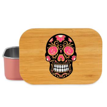 Totenkopf, Totenschädel, sugar skull - Lunch Box - Hellrosa - Vorne