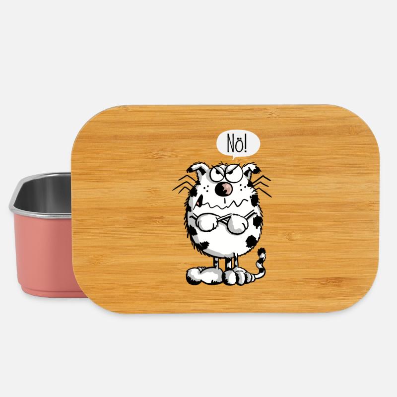 Nö - Nein - Katze - Comic - Fun - Lustig - Lunch Box - Hellrosa